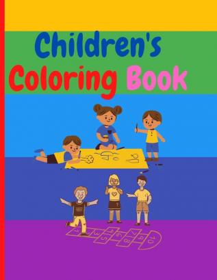 Children's coloring book: Amazing children's coloring book Early learning and Giant Simple Picture Coloring Book for Toddlers Activity Book for girls and Boys ages 4-8