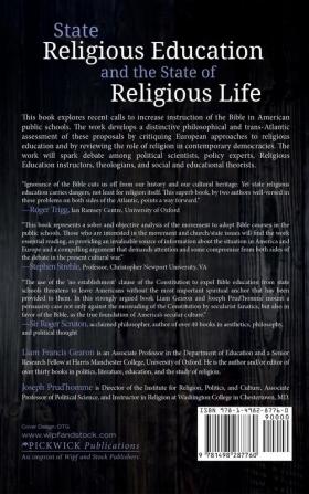 State Religious Education and the State of Religious Life