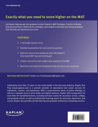 Mat Strategies Practice & Review (Kaplan Test Prep)