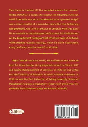 Confucius & the Enlightenment's Christian von Wolff