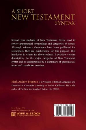 A Short New Testament Syntax: Handbook with Exercises