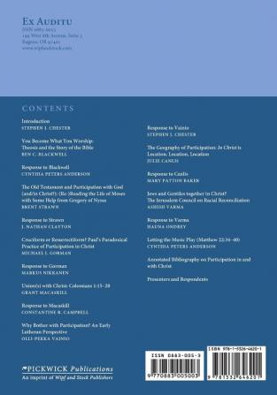 Ex Auditu - Volume 33: An International Journal for the Theological Interpretation of Scripture