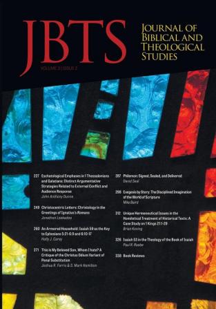 Journal of Biblical and Theological Studies Issue 3.2