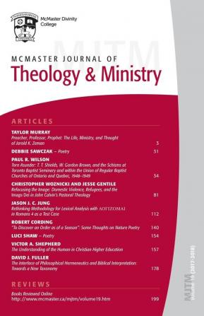 McMaster Journal of Theology and Ministry: Volume 19 2016-2017