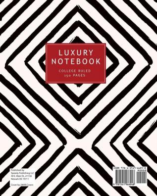 Luxury Notebook College Ruled 150 Pages