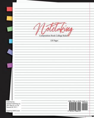 Note Taking Composition Book College Ruled 120 Pages