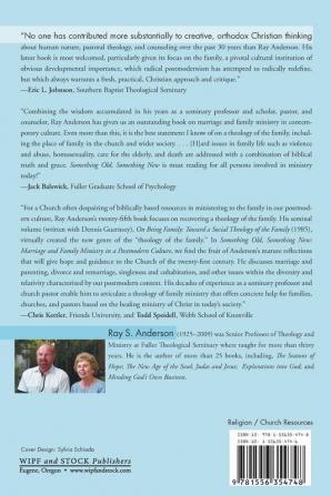 Something Old Something New: Marriage and Family Ministry in a Postmodern Culture (Ray S. Anderson Collection)