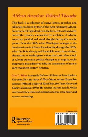 African American Political Thought 1890-1930