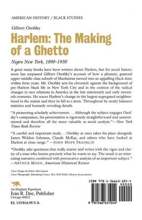 Harlem: The Making of a Ghetto : Negro New York 1890-1930