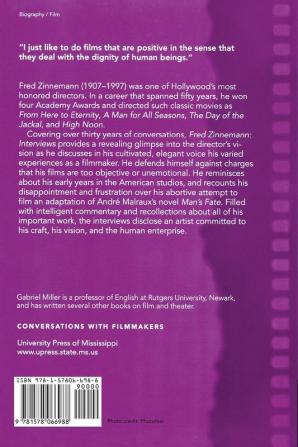 Fred Zinnemann: Interviews (CONVERSATIONS WITH FILMMAKERS SERIES)