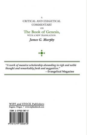 Critical and Exegectical Commentary on the Book of Genesis