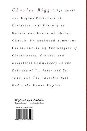 Christian Platonists of Alexandria: Being the Bampton Lectures of the Year 1886 (Eight Lectures: Bampton Lectures 1886)