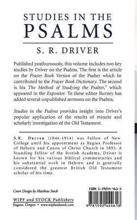 Studies in the Psalms