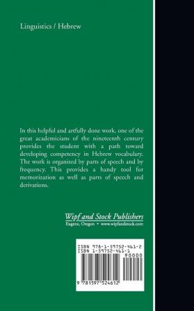 Hebrew Vocabularies: Lists of the Most Frequently Occurring Hebrew Words (Ancient Language Resources)