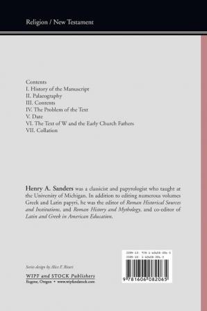 The Washington Manuscript of the Fourth Gospel: The New Testament Manuscript in the Freer Collection Part I (Ancient Texts and Translations)