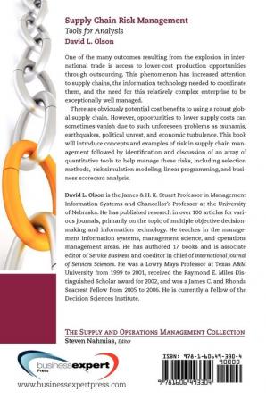 Supply Chain Risk Management