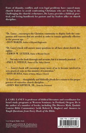 A Guide to Church Discipline: God's Loving Plan for Restoring Believers to Fellowship with Himself and with the Body of Christ