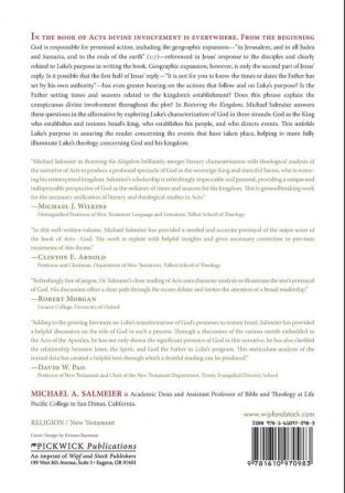 Restoring the Kingdom: the Role of God as the "Ordainer of Times and Seasons" in the Acts of the Apostles: 165 (Princeton Theological Monograph Series)