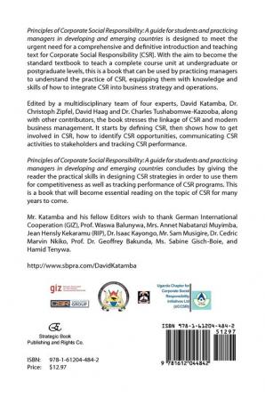 Principles of Corporate Social Responsibility (CSR): A Guide for Students and Practicing Managers in Developing and Emerging Countries