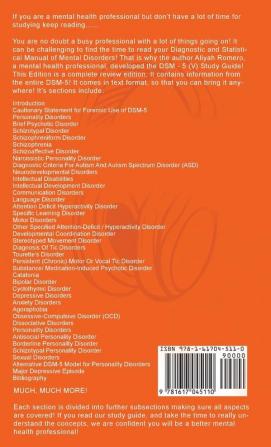 DSM - 5 (V) Study Guide Complete Review Edition! Best Overview! Ultimate Review of the Diagnostic and Statistical Manual of Mental Disorders!