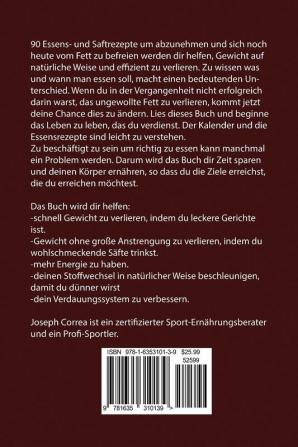 90 Essens- und Saftrezepte um abzunehmen und sich noch heute vom Fett zu befreien: Die Lösung um Fett schnell zu verbrennen!