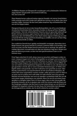 70 Effektive Rezepte um Übergewicht vorzubeugen und zu bekämpfen: Verbrenne zügig Kalorien mit gesunder und smarter Ernährung