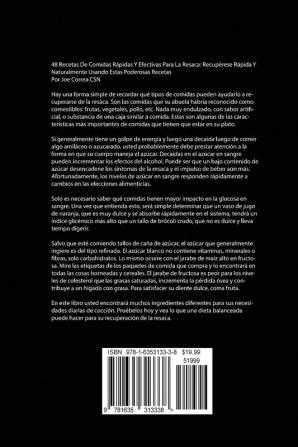 48 Recetas De Comidas Rápidas Y Efectivas Para La Resaca: Recupérese Rápida Y Naturalmente Usando Estas Poderosas Recetas
