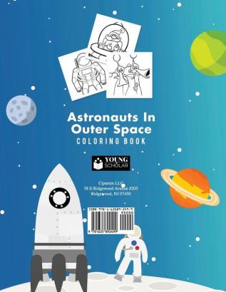 Astronauts In Outer Space Coloring Book