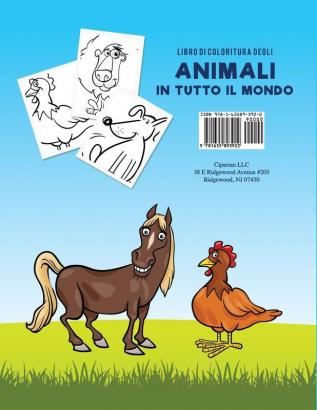 Libro di coloritura degli animali in tutto il mondo