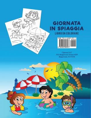 Giornata in spiaggia libro da colorare