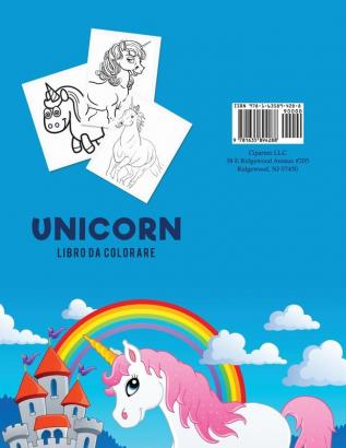 Unicorn libro da colorare