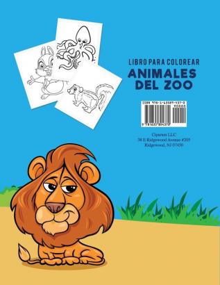 Libro para colorear animales del zoo