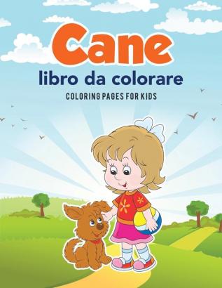 Cane libro da colorare