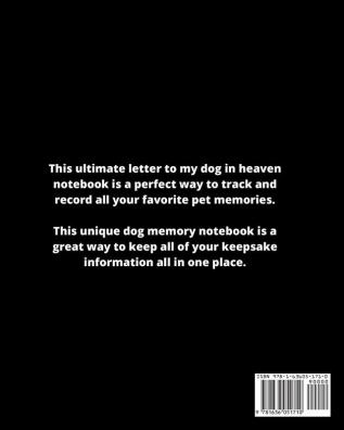 Letters to My Dog in Heaven: Pet Loss Grief - Heartfelt Loss - Bereavement Gift - Best Friend - Dog Lovers