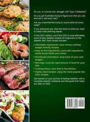 Type 2 Diabetes Cookbook for Beginners: 800 Days Healthy and Delicious Diabetic Diet Recipes A Guide for the New Diagnosed to Eating Well with Type 2 Diabetes and Prediabetes