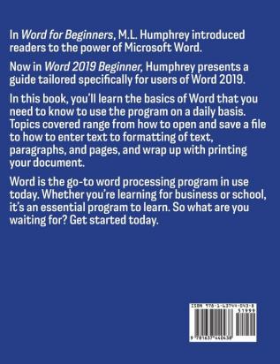 Word 2019 Beginner (Word Essentials 2019)