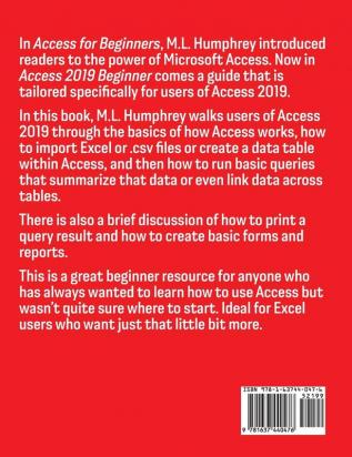 Access 2019 Beginner (Access Essentials 2019)