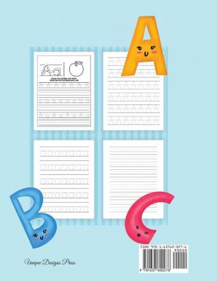 Alphabet Practice Tracing Book: Preschool Practice Handwriting Workbook: Pre K Kindergarten and Kids Ages 3-5 Tracing and Coloring