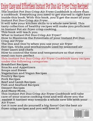 Instant Pot Duo Crisp Air Fryer Cookbook #2021: Easy-To-Make & Delicious Instant Pot Air Fryer Crisp Recipes For Beginners