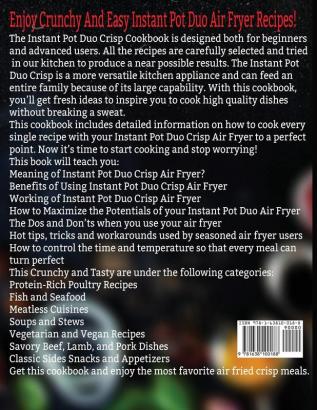 Instant Pot Duo Crisp Air Fryer Cookbook #2021: Easy & Effortless Instant Pot Air Fryer Crisp Recipes For Beginners