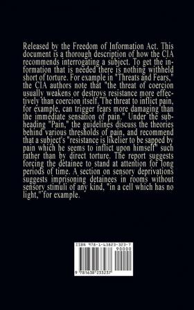 The CIA Document of Human Manipulation: Kubark Counterintelligence Interrogation Manual: Kubark Counterintelligence Interrogation Manual