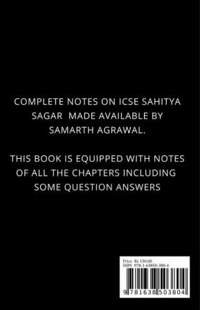 SAHITYA SAAR : A COMPLETE NOTES BOOK ON SAHITYA SAGAR