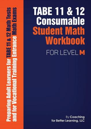 TABE 11 and 12 Consumable Student Math Workbook for Level M