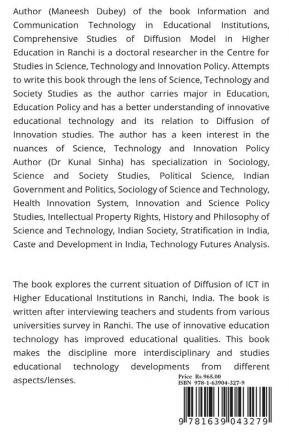 Information and Communication Technology in Educational Institutions : Comprehensive Studies of Diffusion Model in Higher Education in Ranchi