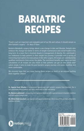 Bariatric Recipes A Global Cookbook From India