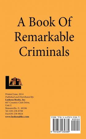 A Book Of Remarkable Criminals