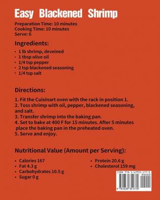 Cuisinart Convection Toaster Oven Airfryer Cookbook: 1001-Day Mouth-Watering Budget-Friendly Cuisinart Recipes to Bake Broil Toast Convection and More