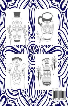 Talavera Pottery Coloring Book : Relaxing Art Coloring Pages And Stress Relieving Designs For Adults