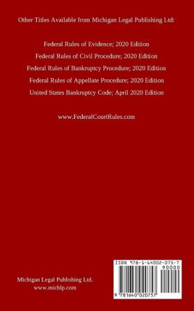 Federal Rules of Criminal Procedure; 2020 Edition