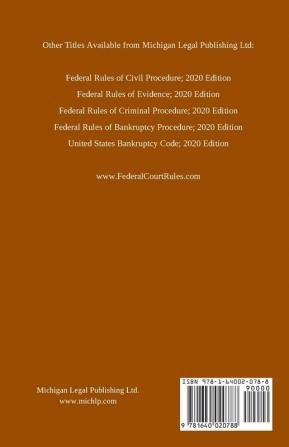 Federal Rules of Appellate Procedure; 2020 Edition: With Appendix of Length Limits and Official Forms